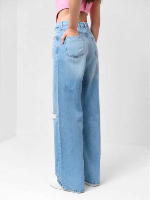 Джинсы женские палаццо MIST: Denim, размер (25) 40-42, голубые