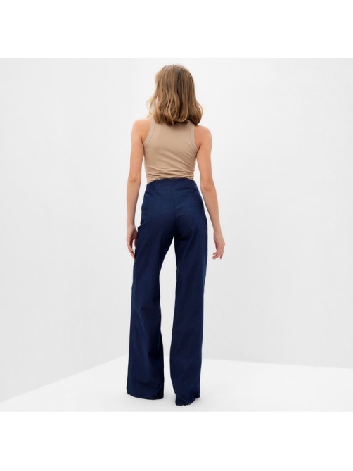 Джинсы женские клёш MINAKU: Jeans Collection, размер 42, синие