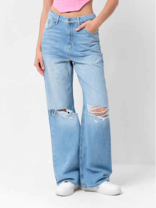 Джинсы женские палаццо MIST: Denim, размер (25) 40-42, голубые