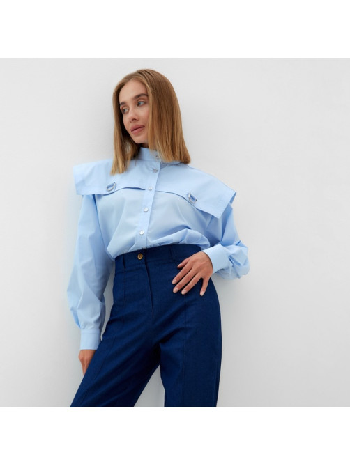 Джинсы женские слим MINAKU: Jeans Collection, размер 44, синие