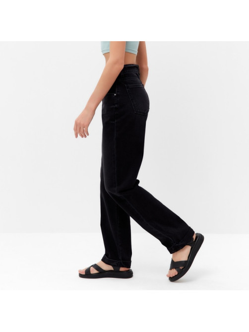 Джинсы женские бойфренды MINAKU SELVEDGE denim, размер 40, чёрные