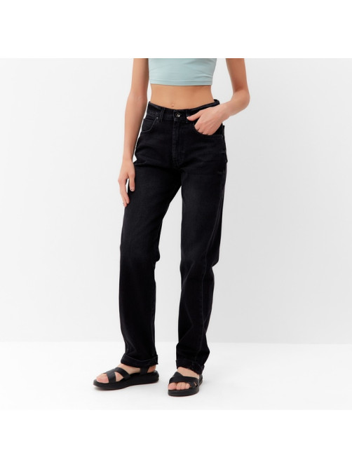 Джинсы женские бойфренды MINAKU SELVEDGE denim, размер 42, чёрные