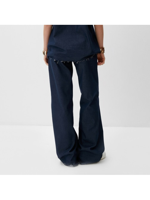 Джинсы женские клёш MINAKU: Jeans Collection, размер 42, синие