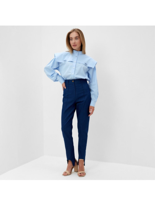 Джинсы женские слим MINAKU: Jeans Collection, размер 42, синие
