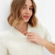 Футболка женская MINAKU: Knitwear collection, цвет экрю, размер 42