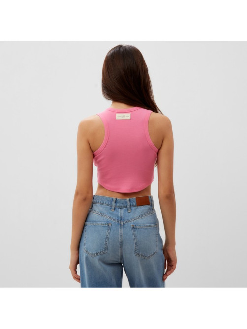 Топ в рубчик женский MIST, onesize, розовый