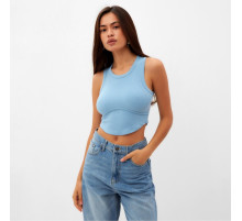 Топ в рубчик женский MIST, onesize, голубой