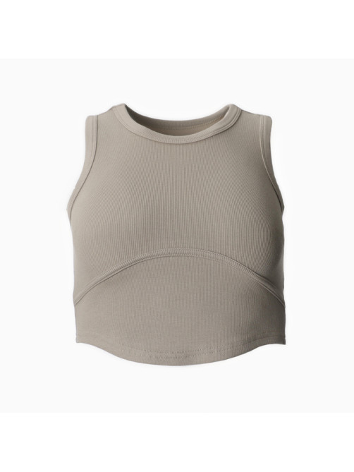 Топ в рубчик женский MIST, onesize, бежевый