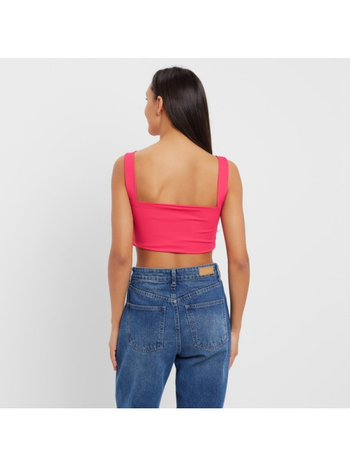 Топ женский MINAKU: Basic line, фуксия, кулирка, размер 40
