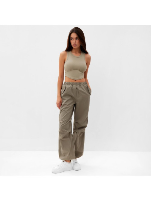 Топ в рубчик женский MIST, onesize, бежевый