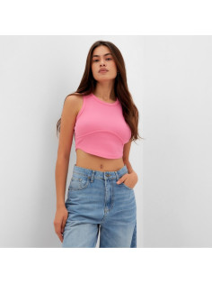 Топ в рубчик женский MIST, onesize, розовый