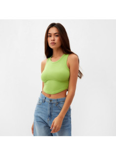 Топ в рубчик женский MIST, onesize, салатовый