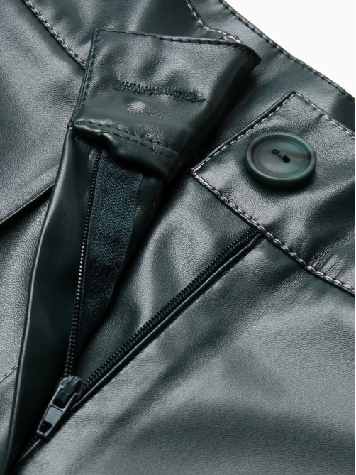 Брюки женские из экокожи MINAKU: Eco leather, зелёные, размер 42