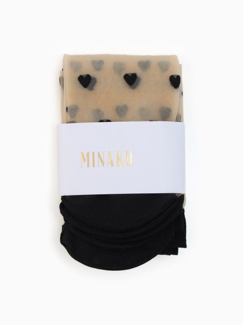 Капроновые носки женские MINAKU, набор 3 пары, размер 36-37 (23 см)