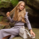 Платье с разрезами макси женское MINAKU: Casual collection, графит, размер 46