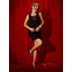 Платье с гипюром мини женское MINAKU: Party Dress, чёрное, размер 42