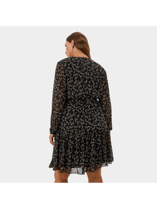 Платье мини женское MIST plus-size, размер 58, чёрное