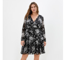 Платье мини женское MIST plus-size, размер 52, чёрное