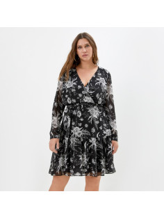 Платье мини женское MIST plus-size, размер 50, чёрное