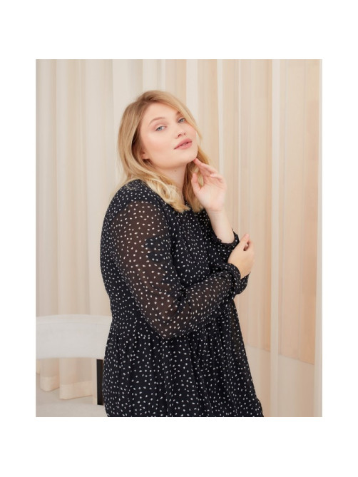 Платье миди женское MIST plus-size, размер 50, чёрное