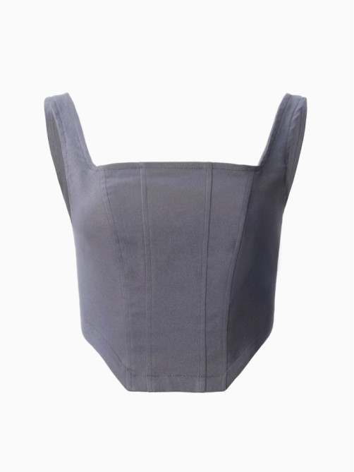 Корсет женский джинсовый MIST: Denim, размер 48, графит
