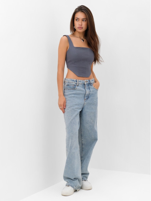 Корсет женский джинсовый MIST: Denim, размер 46, графит