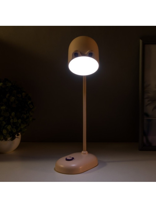 Лампа настольная «Мими» LED 3 Вт диммер USB розовый 8×12.5×32 см RISALUX