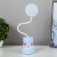 Лампа настольная «Ботинок лось» LED 3 режима 3 Вт USB органайзер синий 8×11×31 см RISALUX