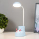 Лампа настольная «Ботинок лось» LED 3 режима 3 Вт USB органайзер синий 8×11×31 см RISALUX
