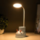 Лампа настольная «Ботинок лось» LED 3 режима 3 Вт USB органайзер синий 8×11×31 см RISALUX