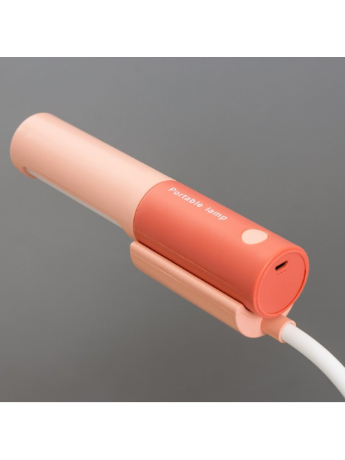 Настольная лампа «Лансер» LED 3.5 Вт USB АКБ красно-розовый 11×15×45 см RISALUX