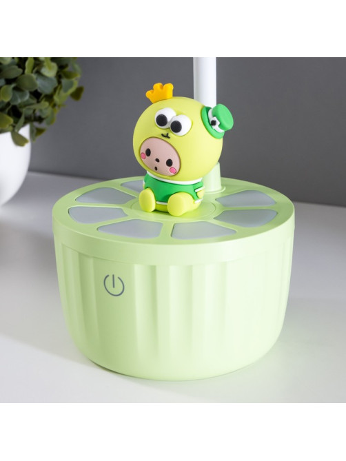 Лампа настольная «Мини лягушонок» LEd=3 режима 6.4 Вт USB салатовый 10×10×37.5 см RISALUX