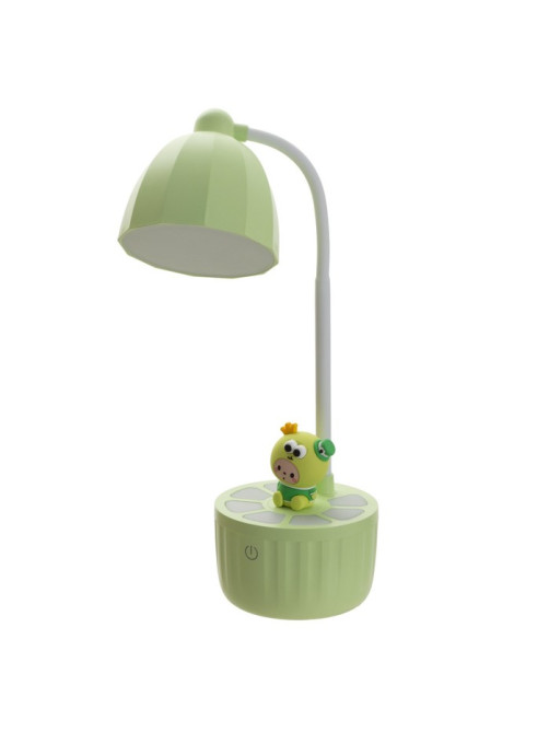 Лампа настольная «Мини лягушонок» LEd=3 режима 6.4 Вт USB салатовый 10×10×37.5 см RISALUX
