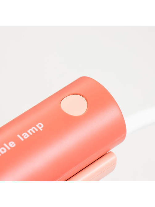 Настольная лампа «Лансер» LED 3.5 Вт USB АКБ красно-розовый 11×15×45 см RISALUX