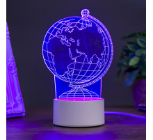 Светильник «Глобус» LED RGB от сети 9.5×11×18 см RISALUX