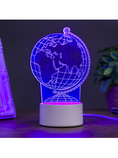 Светильник «Глобус» LED RGB от сети 9.5×11×18 см RISALUX