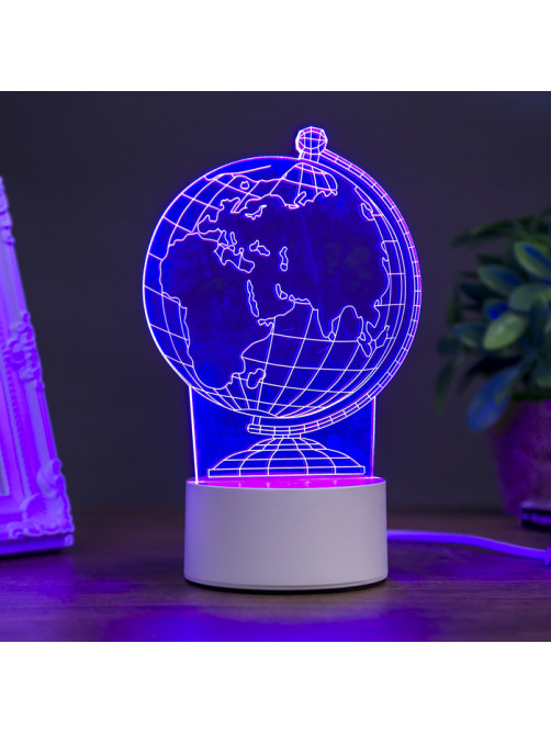 Светильник «Глобус» LED RGB от сети 9.5×11×18 см RISALUX