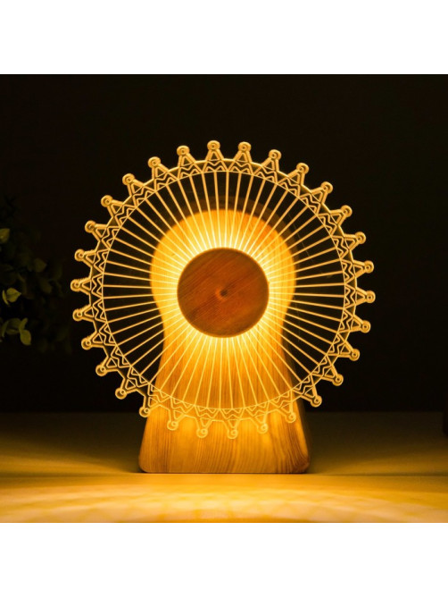 Светильник сенсорный «Колесо» LED крутится 6 Вт USB 15×4×16 см RISALUX