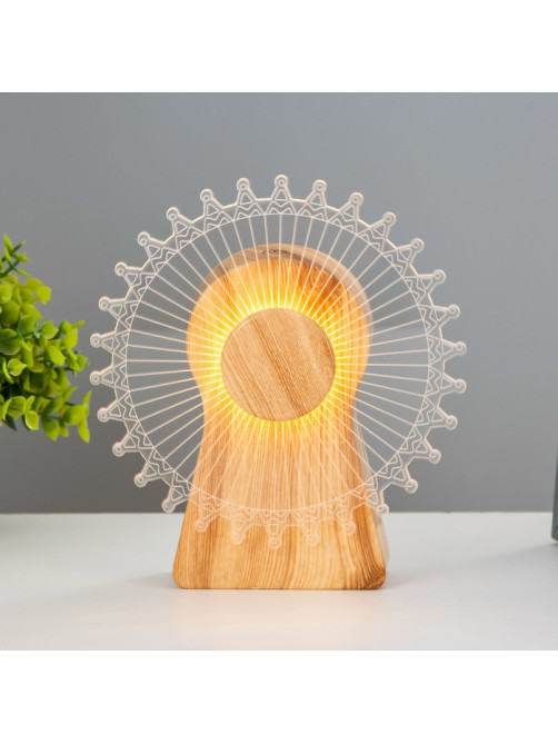 Светильник сенсорный «Колесо» LED крутится 6 Вт USB 15×4×16 см RISALUX