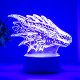 Светильник 3D RISALUX «Дракон», LED-ночник, белый 15×9.5×11 см