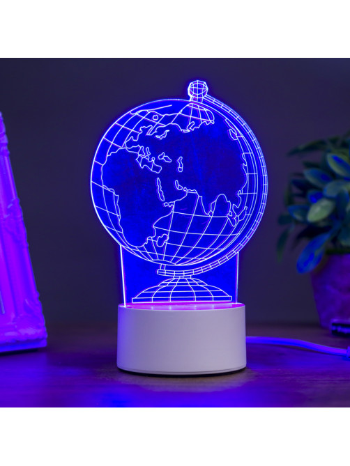 Светильник «Глобус» LED RGB от сети 9.5×11×18 см RISALUX