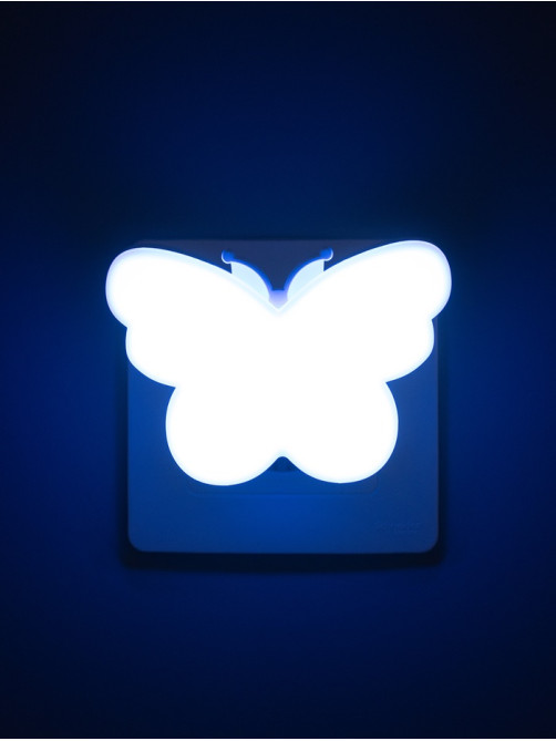 Ночник RISALUX «Бабочка», LED, 1 Вт, синий, 9×6×6 см