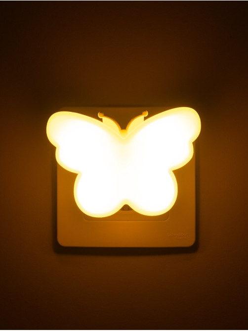 Ночник RISALUX «Бабочка», LED, 1 Вт, жёлтый, 9×6×6 см