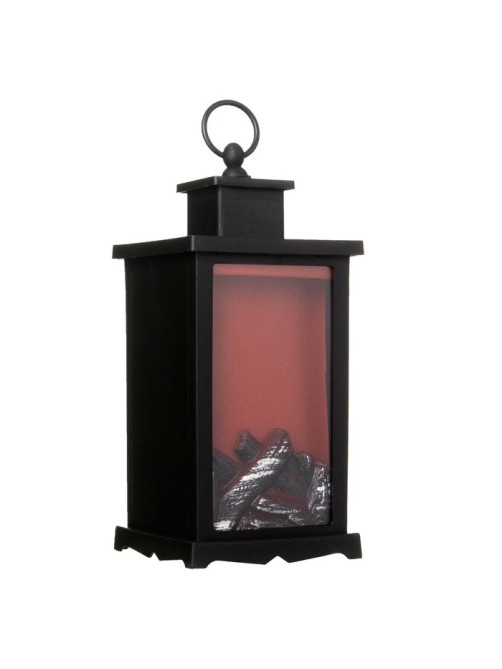 Ночник RISALUX «Камин», LED, 13×13×30 см, чёрный