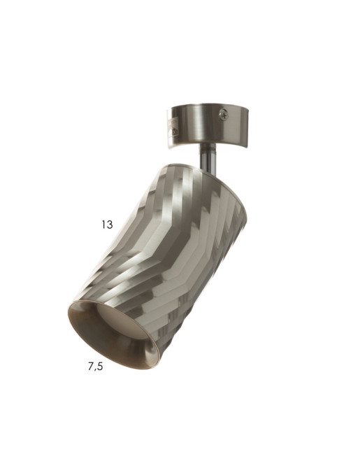 Спот «Алисер» GU10 серебро 7.5×7.5×20 см