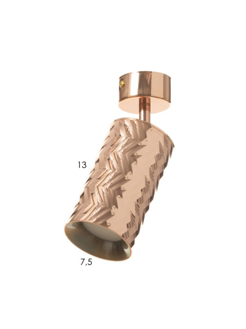 Спот «Астер» GU10 медь 7.5×7.5×20 см