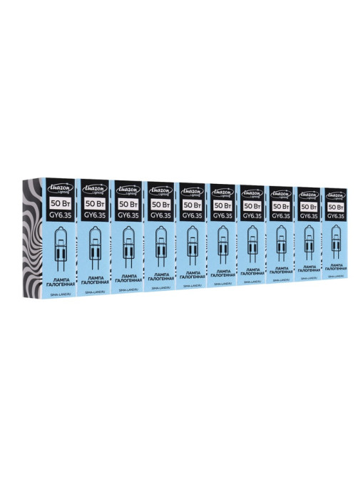 Лампа галогенная Luazon Lighting, GY6.35, 50 Вт, 220 В, набор 10 шт.