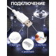 Гирлянда «Мишура» 5 м, роса, IP20, серебристая нить, 100 LED, свечение белое, USB