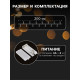 Гирлянда «Нить» 2.5 м с насадками «Листочек», IP20, прозрачная нить, 10 LED, от батареек АА×2, свечение тёплое белое