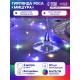 Гирлянда «Мишура» 2 м, роса, IP20, серебристая нить, 50 LED, от батареек CR2032×2, свечение мульти